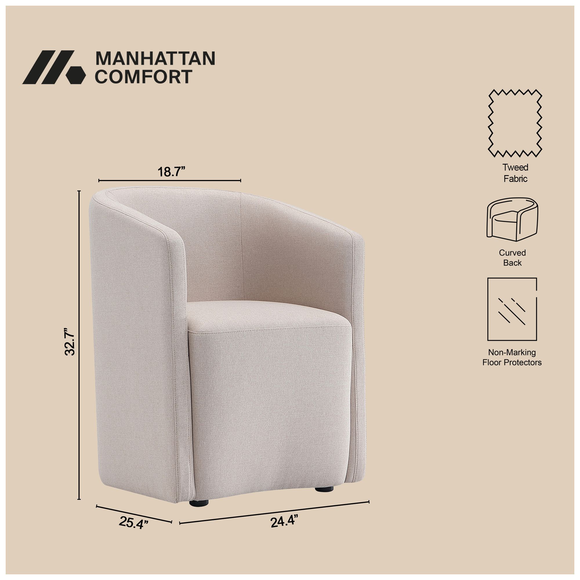 Image 5 Hearth Contemporary Modern Upholstered Armchair in Barley more views