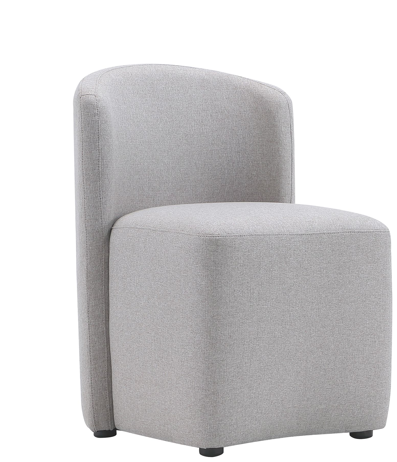 Image 3 Hearth Contemporary Modern Upholstered Side Chair in Light Gray more views