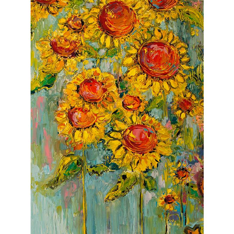 Image 1 Hearts And Flowers 40"H All-Weather Outdoor Canvas Wall Art