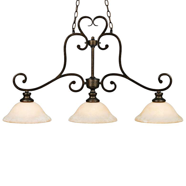 Image 2 Heartwood 40 1/4"W Burnt Sienna Kitchen Island Light Pendant