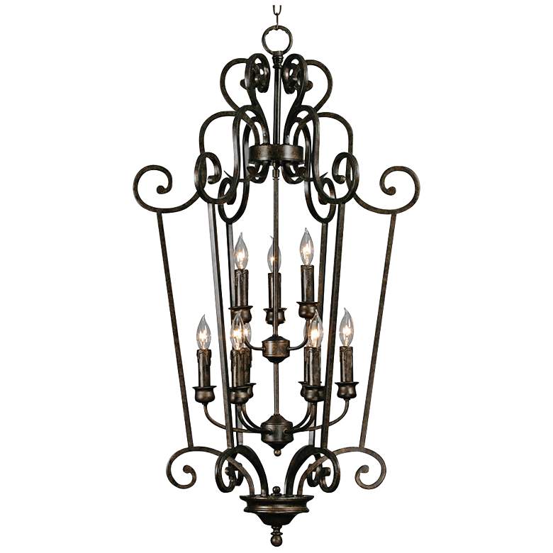 Heartwood Burnt Sienna 44&quot; High Entry Chandelier