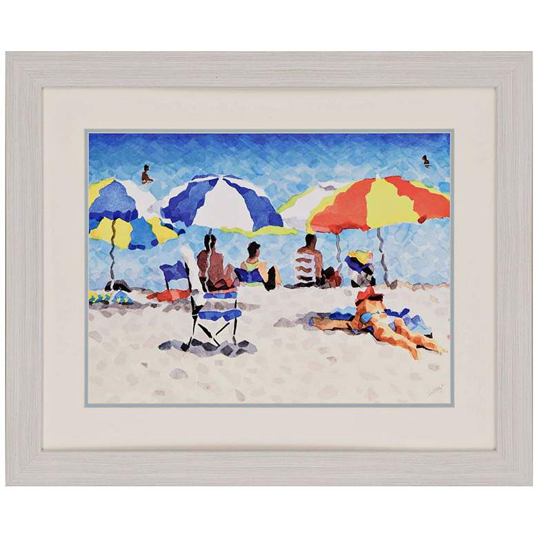 Image 1 Heat Wave 34 inch Wide Framed Neo-Impressionist Wall Art
