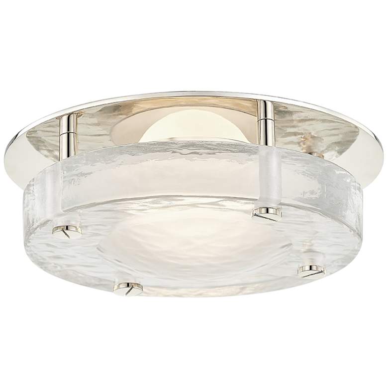 Image 1 Heath 8 1/4" Wide Polished Nickel LED Ceiling Light