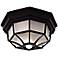 Heath Octagonal 12" Wide Black Motion Sensor Outdoor Ceiling Light