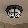 1_Heath Octagonal 12" Wide Black Motion Sensor Outdoor Ceiling Light