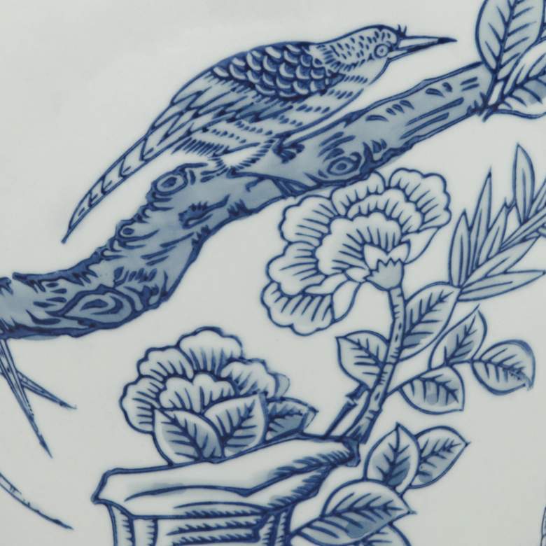 Image 5 Heather 16" High Blue and White Ceramic Ginger Jar with Lid more views