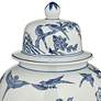 4_Heather 20 3/4" High Blue and White Ceramic Ginger Jar with Lid more views