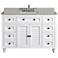 Heather 48" Wide White 6-Drawer Single Sink Vanity