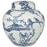 3_Heather 9 1/2" High Blue and White Ceramic Ginger Jar with Lid