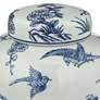 4_Heather 9 1/2" High Blue and White Ceramic Ginger Jar with Lid more views