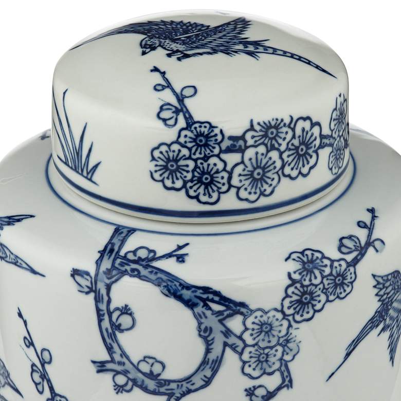 Image 4 Heather Blue and White 3-Piece Ceramic Decorative Jar Set more views