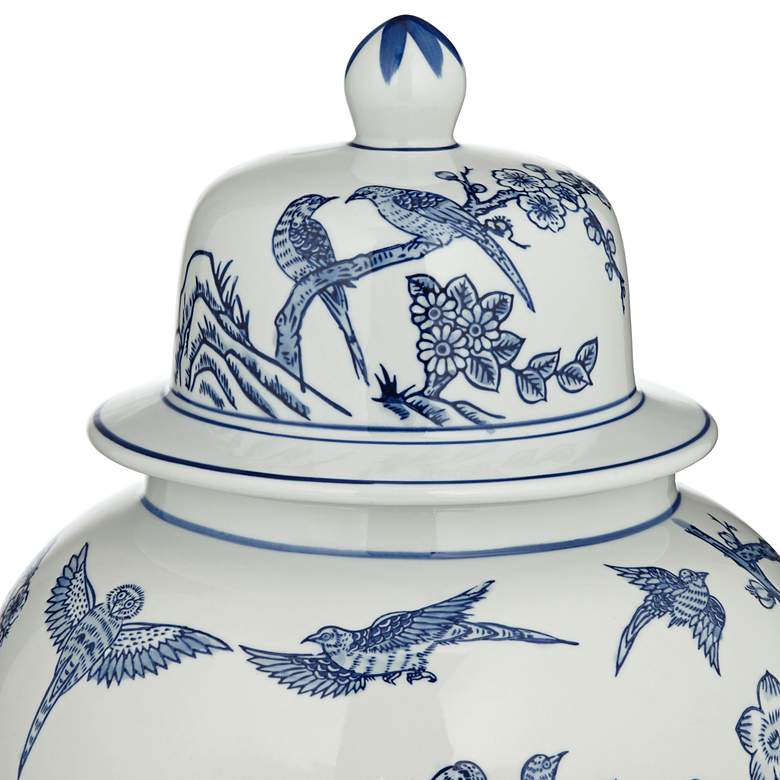 Image 3 Heather Blue and White Ceramic Ginger Jars Set of 2 more views