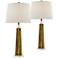 Heather Gold Column Table Lamps Set of 2
