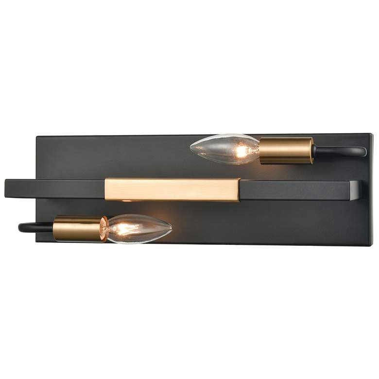 Image 1 Heathrow 15" Wide 2-Light Vanity Light - Matte Black