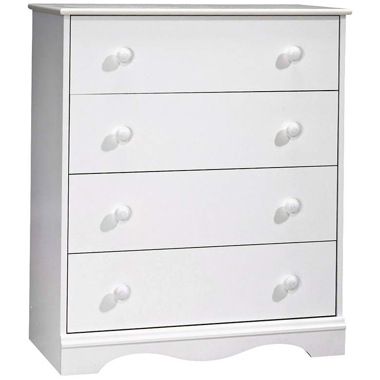 Image 1 Heavenly Collection Pure White 4-Drawer Chest