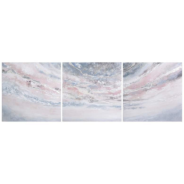 Image 2 Heavens 1 32" Square Textured Metallic 3-Piece Canvas Wall Art