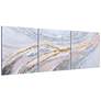 Heavens 2 32" Square Metallic 3-Piece Canvas Wall Art Set in scene