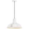 Heavy Duty 14" Wide Gloss White Outdoor Hanging Light