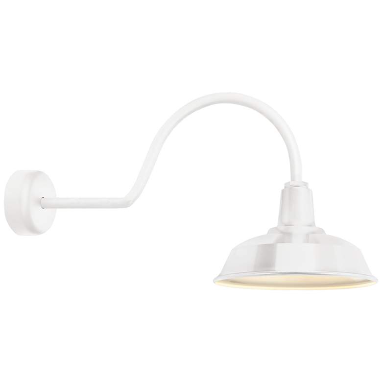 Image 1 Heavy Duty 21 1/4" High Gloss White Outdoor Wall Light