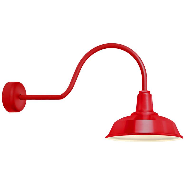 Image 1 Heavy Duty 21 1/4 inch High Red Outdoor Wall Light