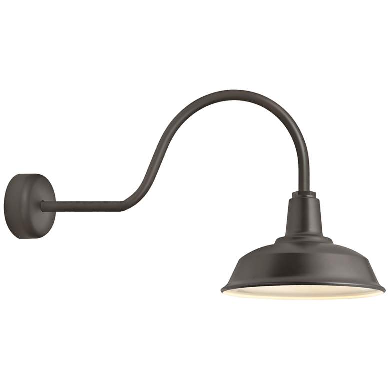 Image 1 Heavy Duty 21 1/4" High Textured Bronze Outdoor Wall Light