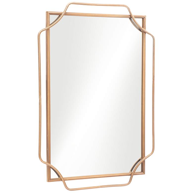 Image 1 Hebel 39.8 In. x 28 In. Mirror in Gold