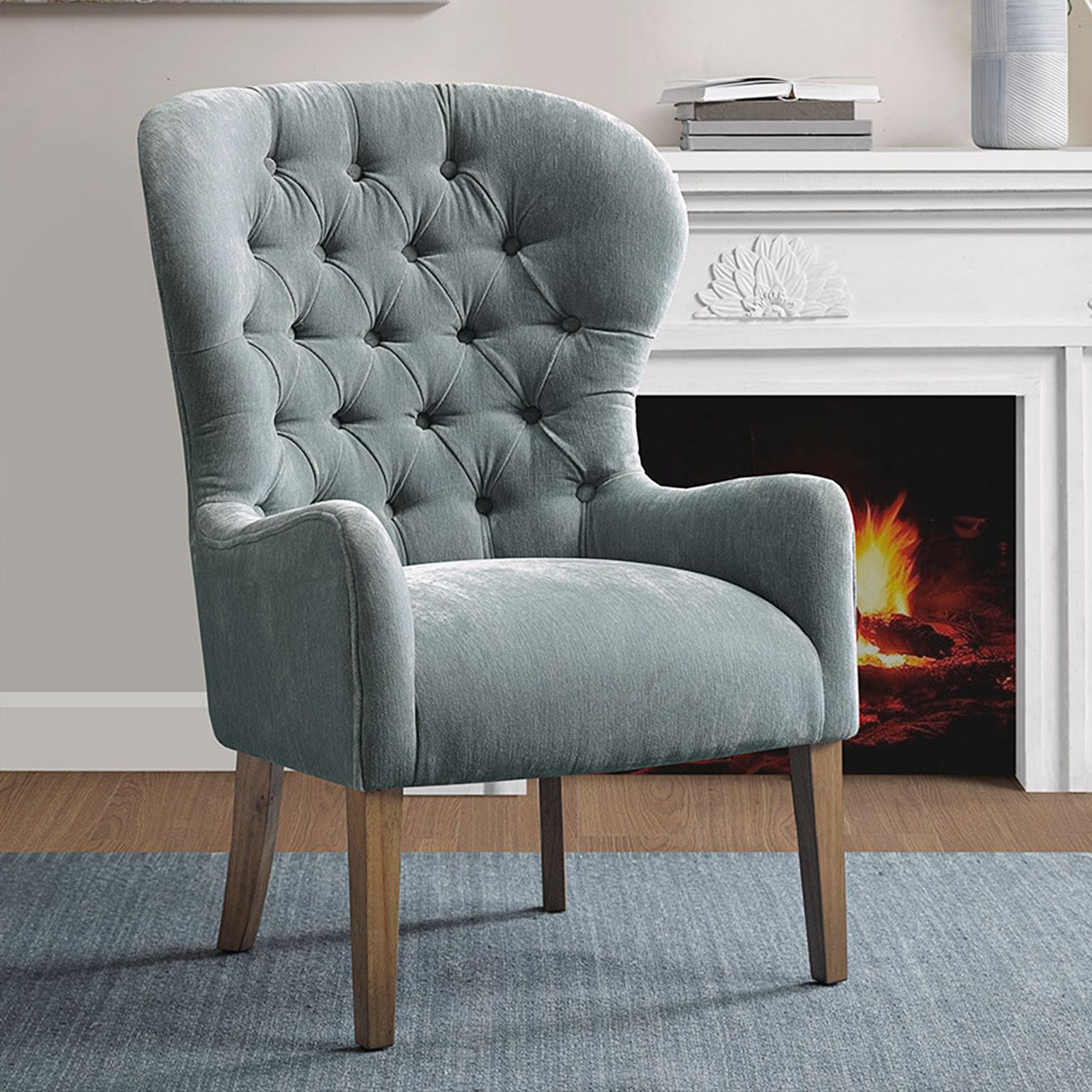 madison park elle button tufted arm chair