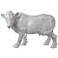 Hector 11.5" Crackled White Cow Statuette