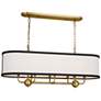 1_Heddle 42 1/2"W Natural Brass 8-Light Linear Oval Chandelier