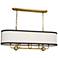 Heddle 42 1/2"W Natural Brass 8-Light Linear Oval Chandelier
