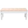 Hedia 47 1/4" Wide Beige Tufted Fabric Accent Bench