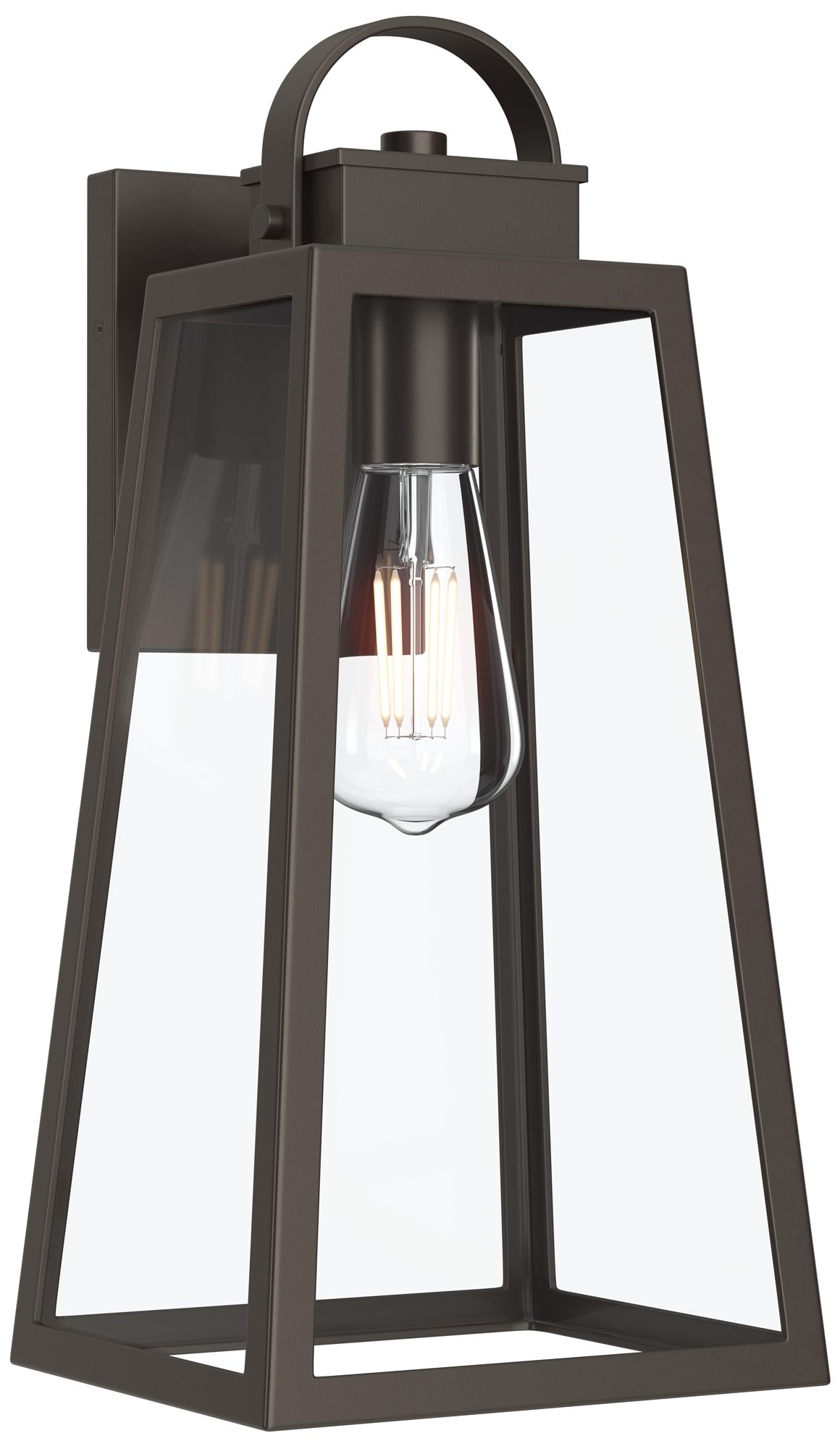 Image 2 Hedry Large Outdoor Wall Lantern with Clear Glass Panels
