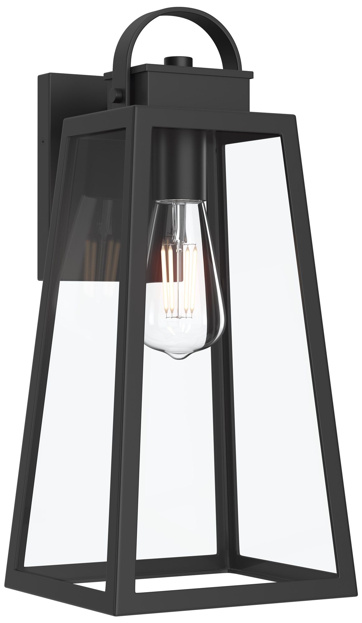 Hedry Large Outdoor Wall Lantern with Clear Glass Panels