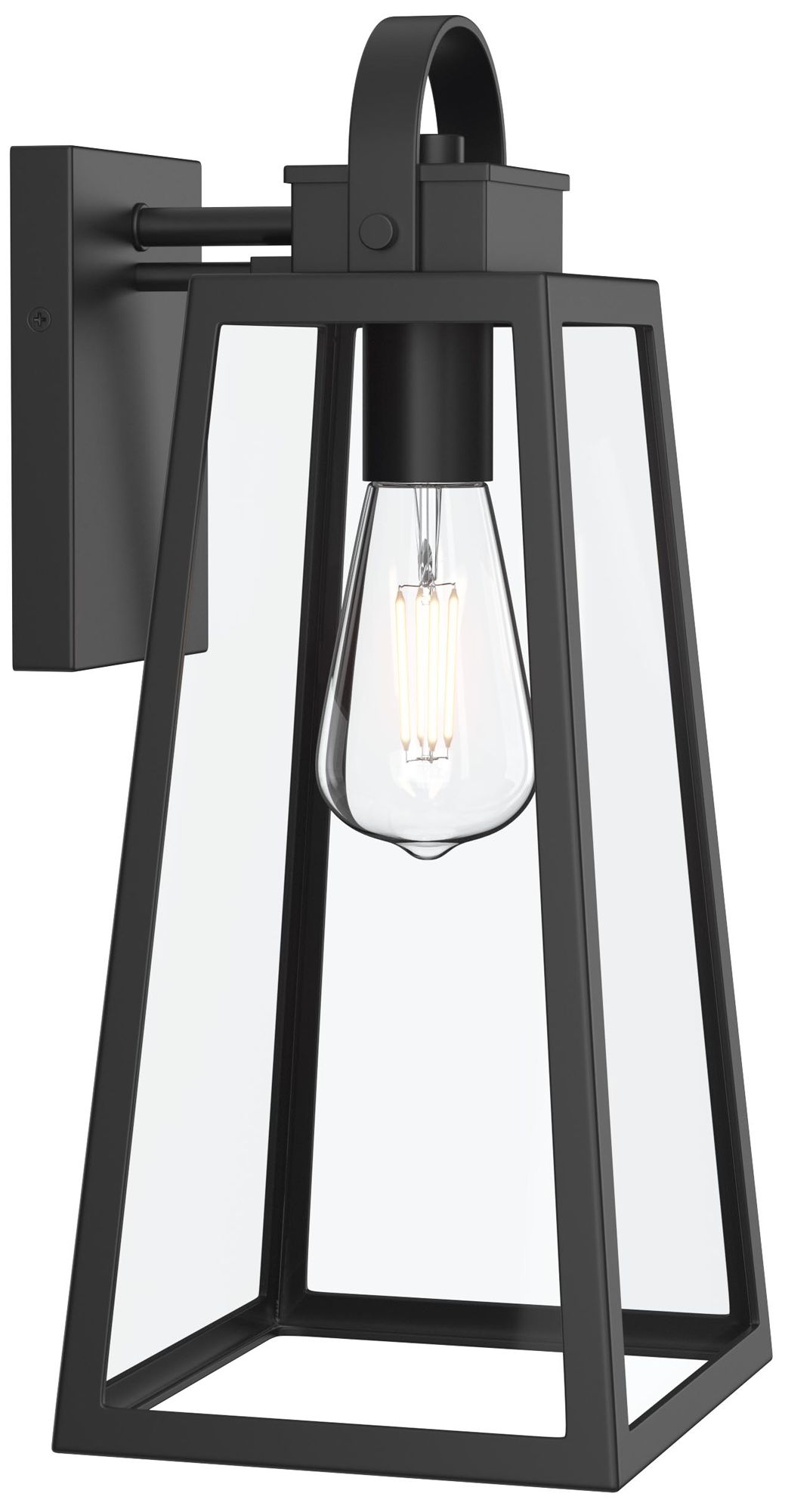 Hedry Large Outdoor Wall Lantern with Clear Glass Panels