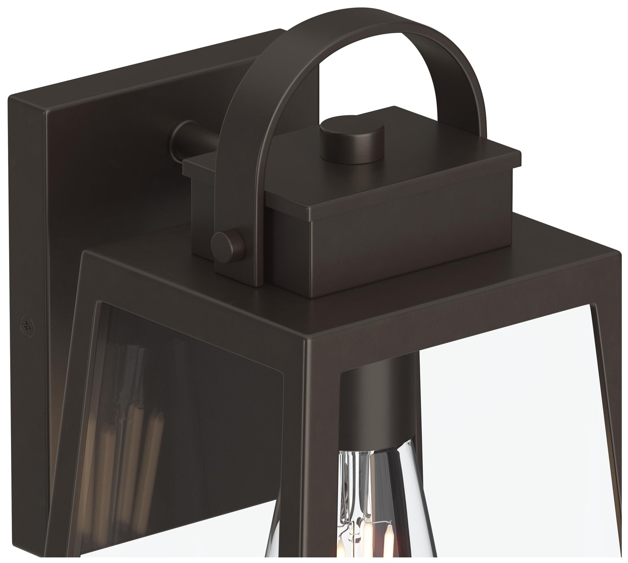 Image 7 Hedry Medium Outdoor Wall Lantern with Clear Glass Panels more views