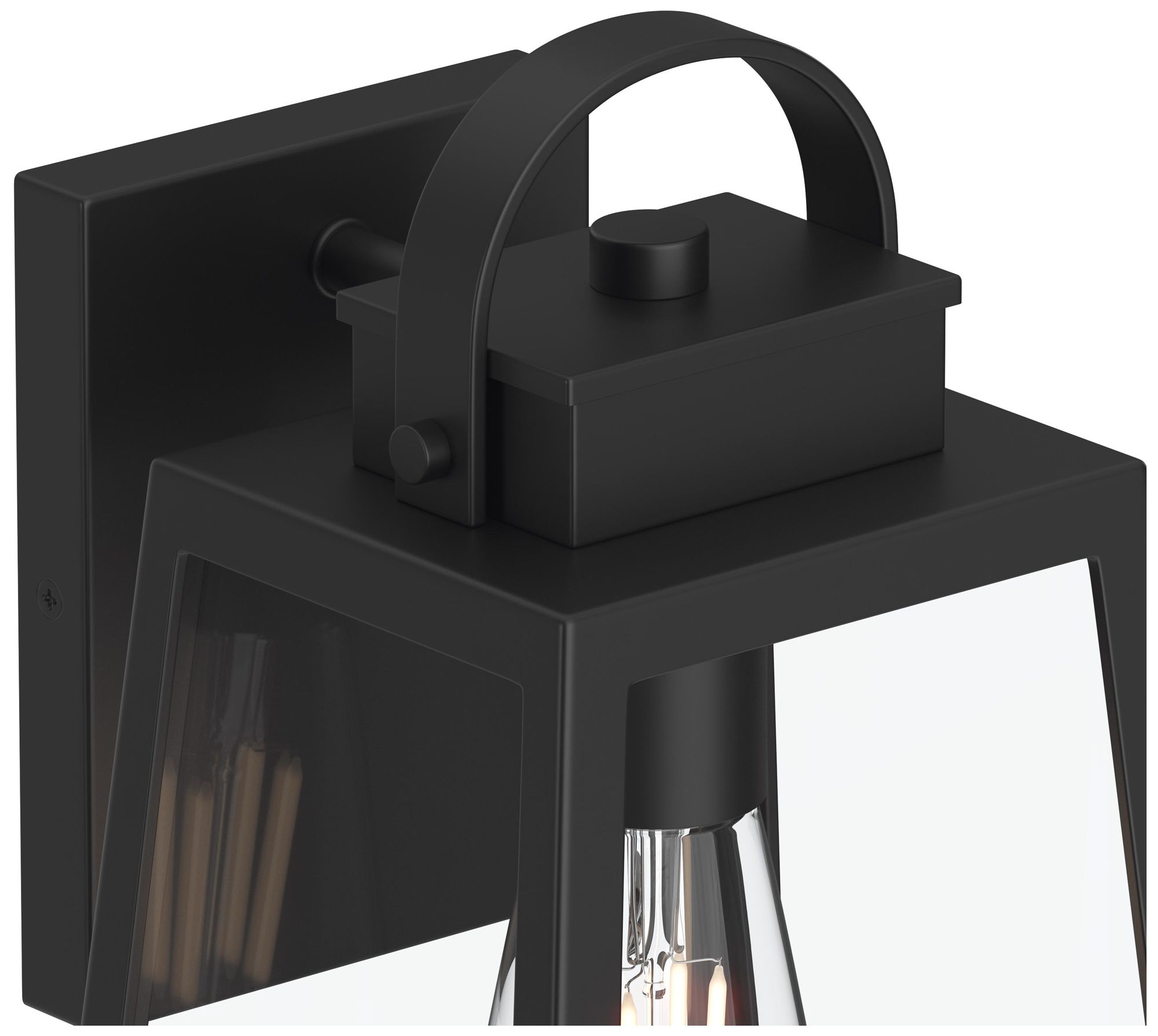 Image 7 Hedry Medium Outdoor Wall Lantern with Clear Glass Panels more views