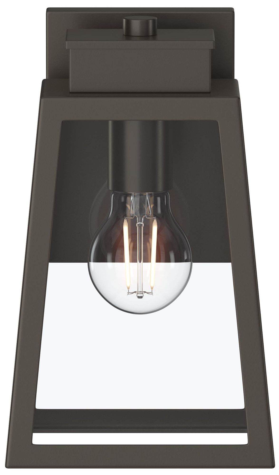 Hedry Small Outdoor Wall Lantern with Clear Glass Panels