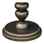 Heidi 18" Wide Bronze Wood Round Pedestal Accent Table