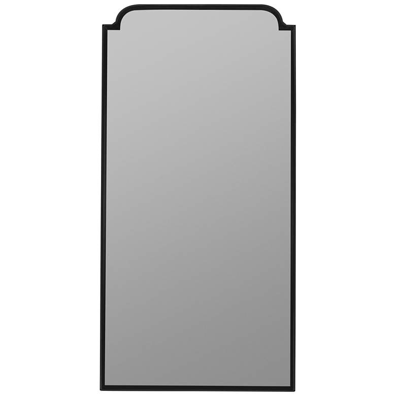 Image 1 Heidi Black Metal 23 3/4 inch x 47 1/2 inch Rectangular Wall Mirror