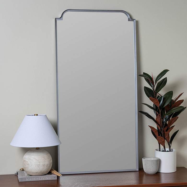 Image 1 Heidi Silver 23 3/4 inch x 47 1/2 inch Rectangular Wall Mirror