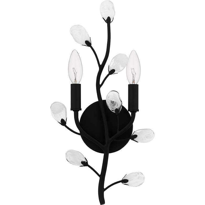 Image 3 Heiress 2-Light Matte Black Wall Sconce more views