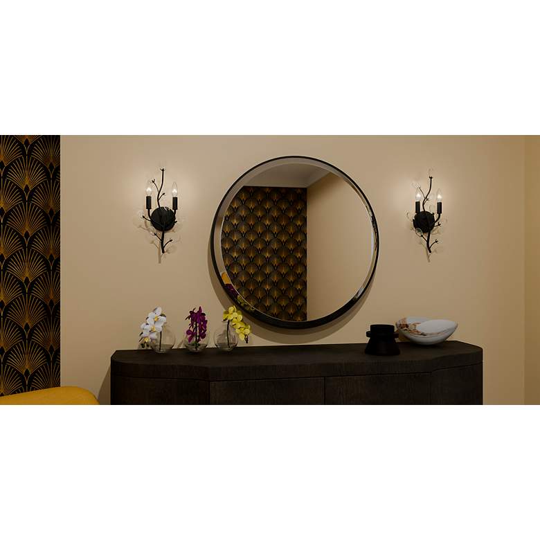 Image 6 Heiress 2-Light Matte Black Wall Sconce more views