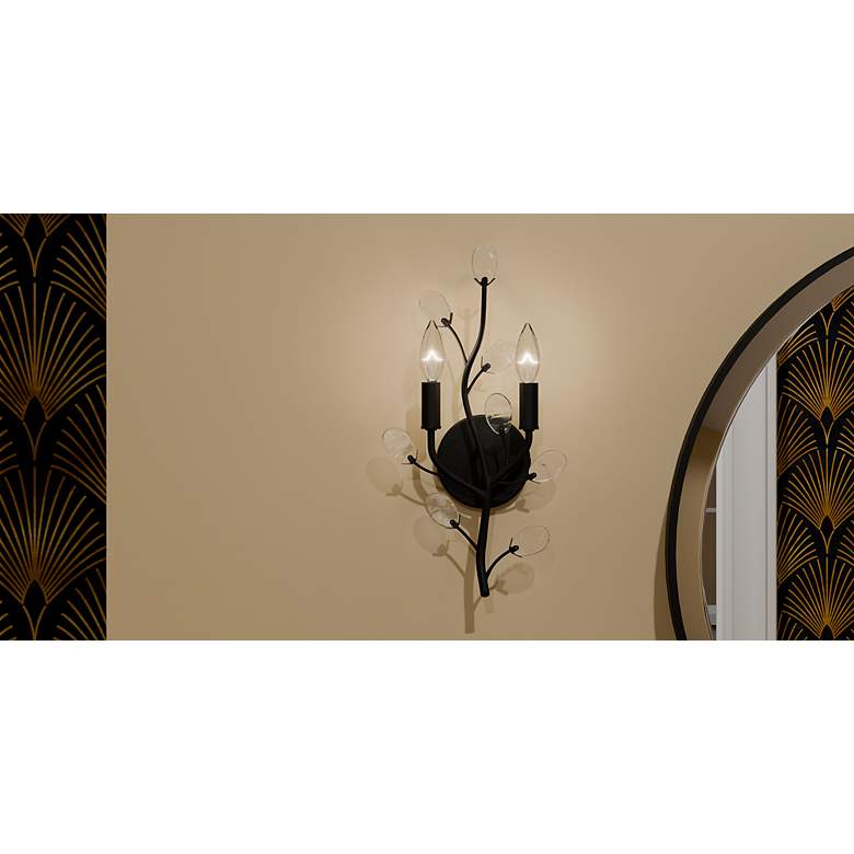 Image 7 Heiress 2-Light Matte Black Wall Sconce more views