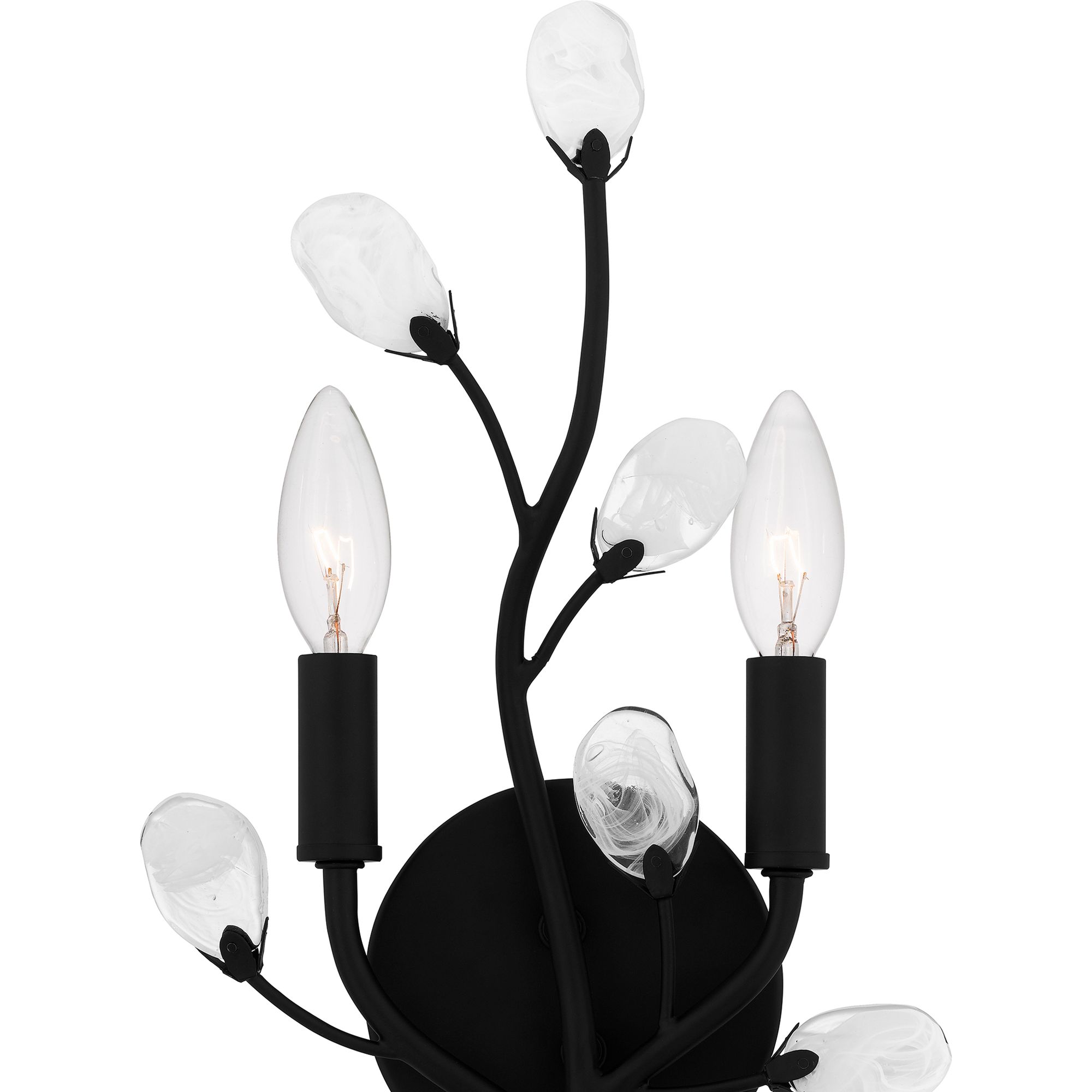 Heiress 2-Light Matte Black Wall Sconce