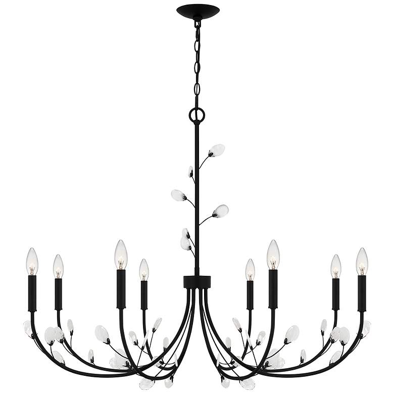Image 2 Heiress 8-Light Matte Black Chandelier