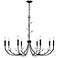 Heiress 8-Light Matte Black Chandelier