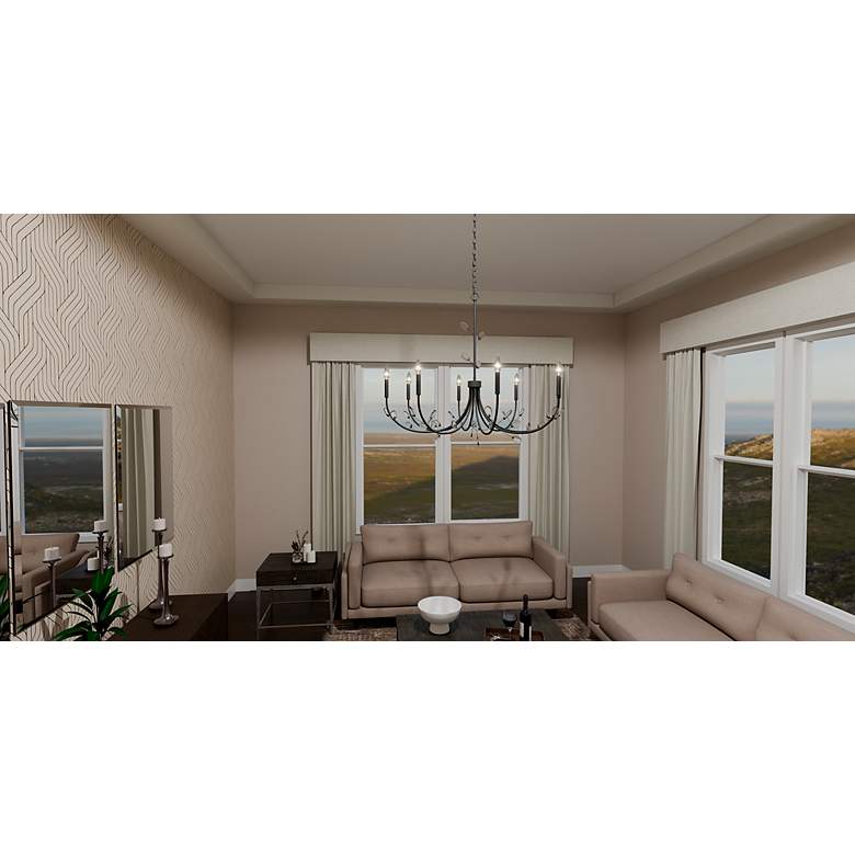 Image 6 Heiress 8-Light Matte Black Chandelier more views