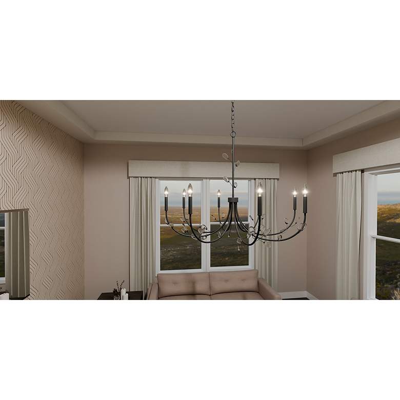Image 7 Heiress 8-Light Matte Black Chandelier more views