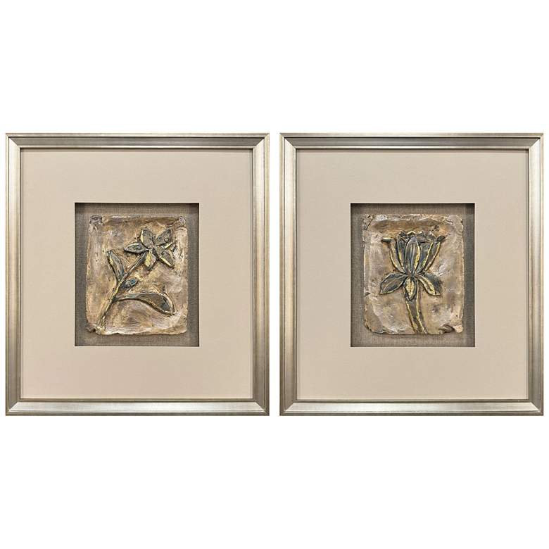 Image 1 Heirloom Blooms 18"W x 20"H Framed Art Set of 2
