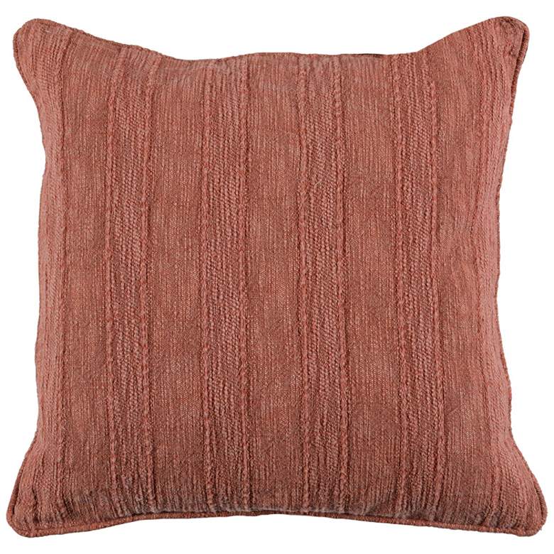 Image 1 Heirloom Linen Terracotta 22 inch Square Decorative Pillow